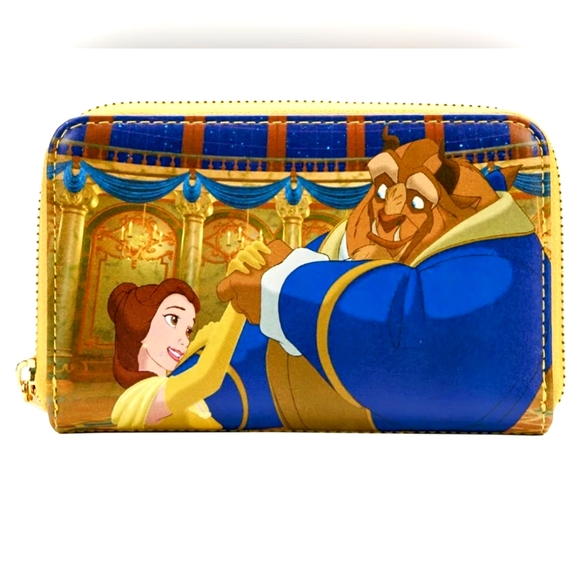 NWT Loungefly Disney Beauty & The Beast Satchel Bag, Wallet & CHARM - Picture 5 of 14